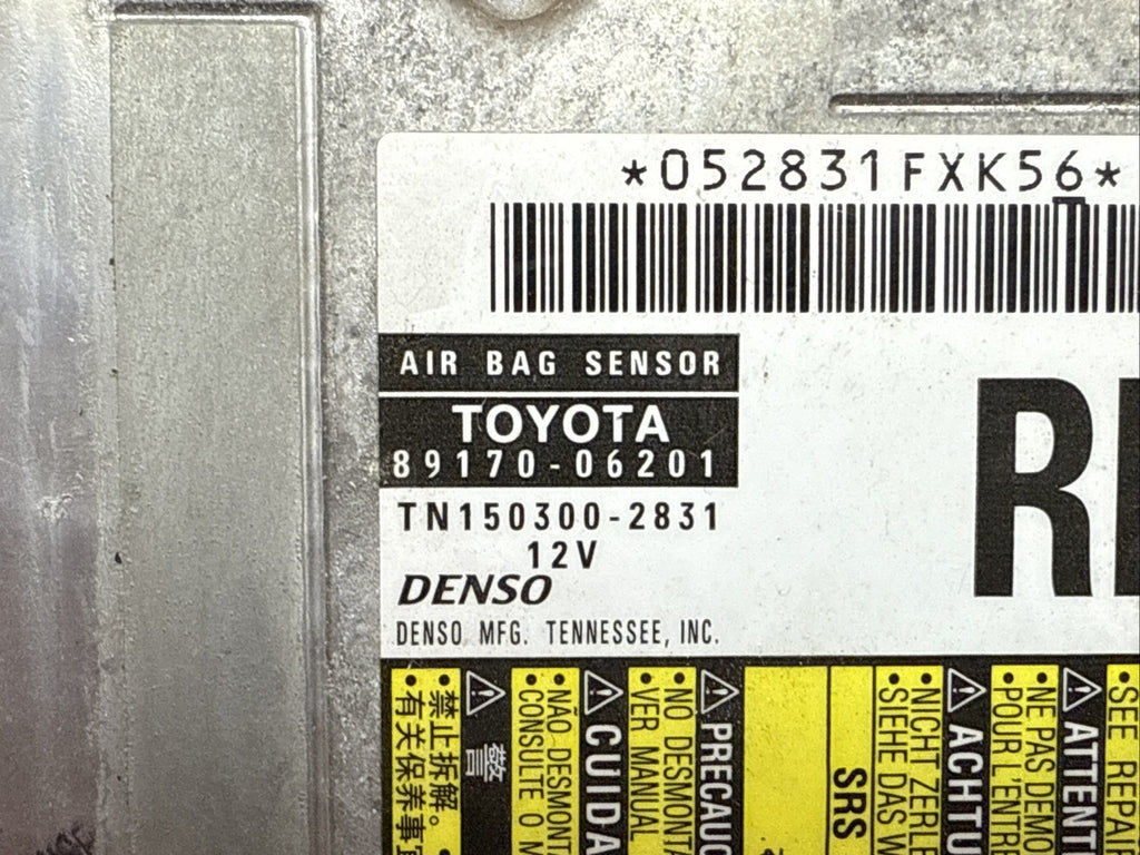 2009 2011 Toyota Camry Air Bag Airbag Control Module Computer 89170 062011