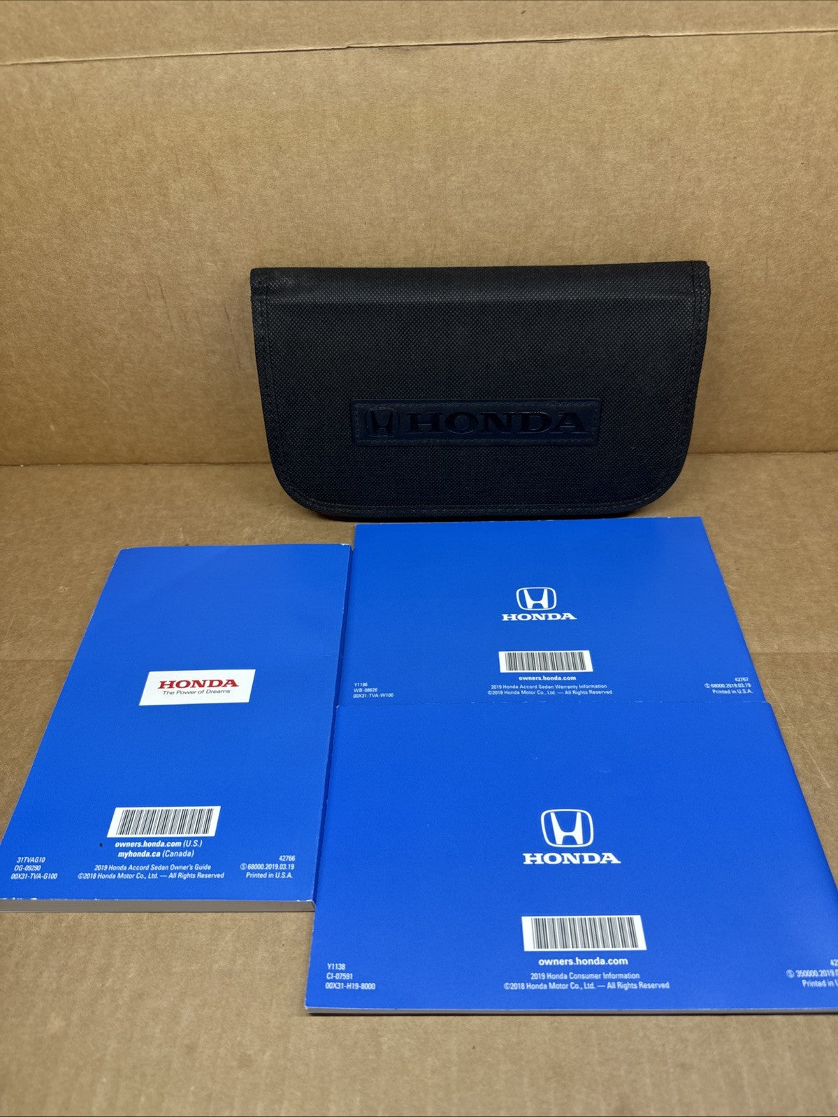 2019 Honda Accord Sedan Owners Manual Warranty With Case 00X31 TVA G1004
