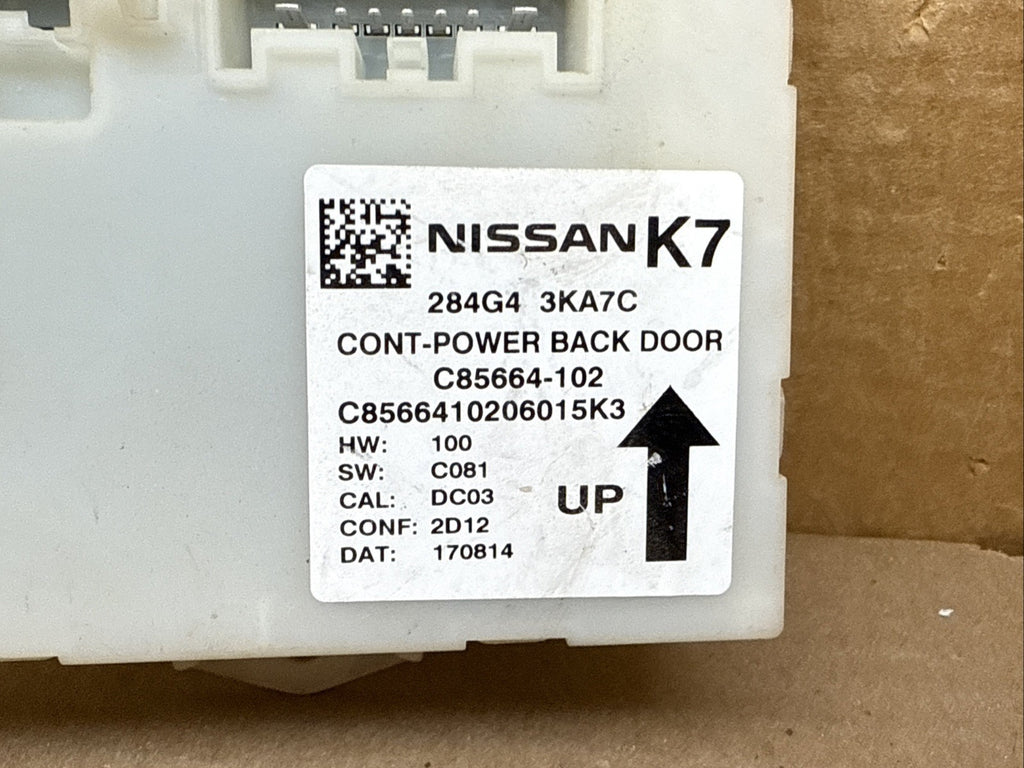 2016 2019 Nissan Pathfinder Power Lift Gate Liftgate Control Module 284G4 3KA7C1