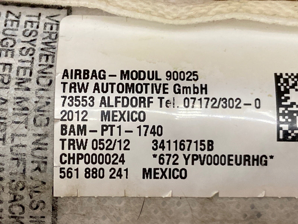 VW Volkswagen Passat Front Left Side Driver Seat Air Bag Airbag2