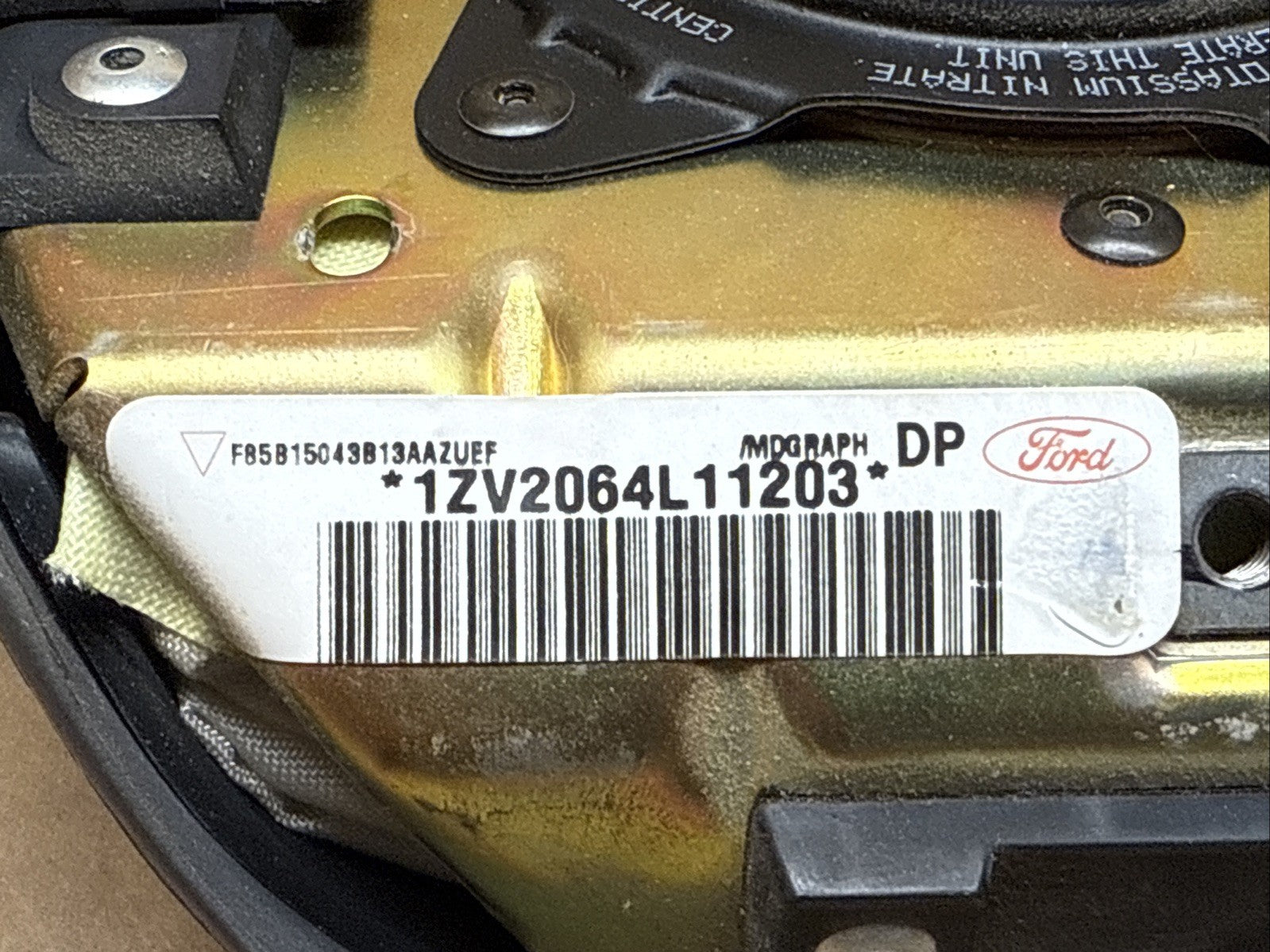 97 02 F150 Expedition Front Left Driver Side Steering Wheel Air Bag Airbag Gray10