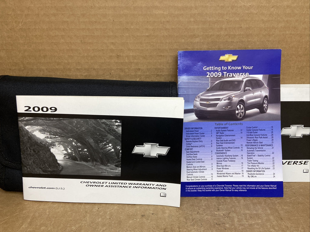 2009 09 Chevy Traverse Owner's Owners Owner Manual Book Guide Set Case OEM2