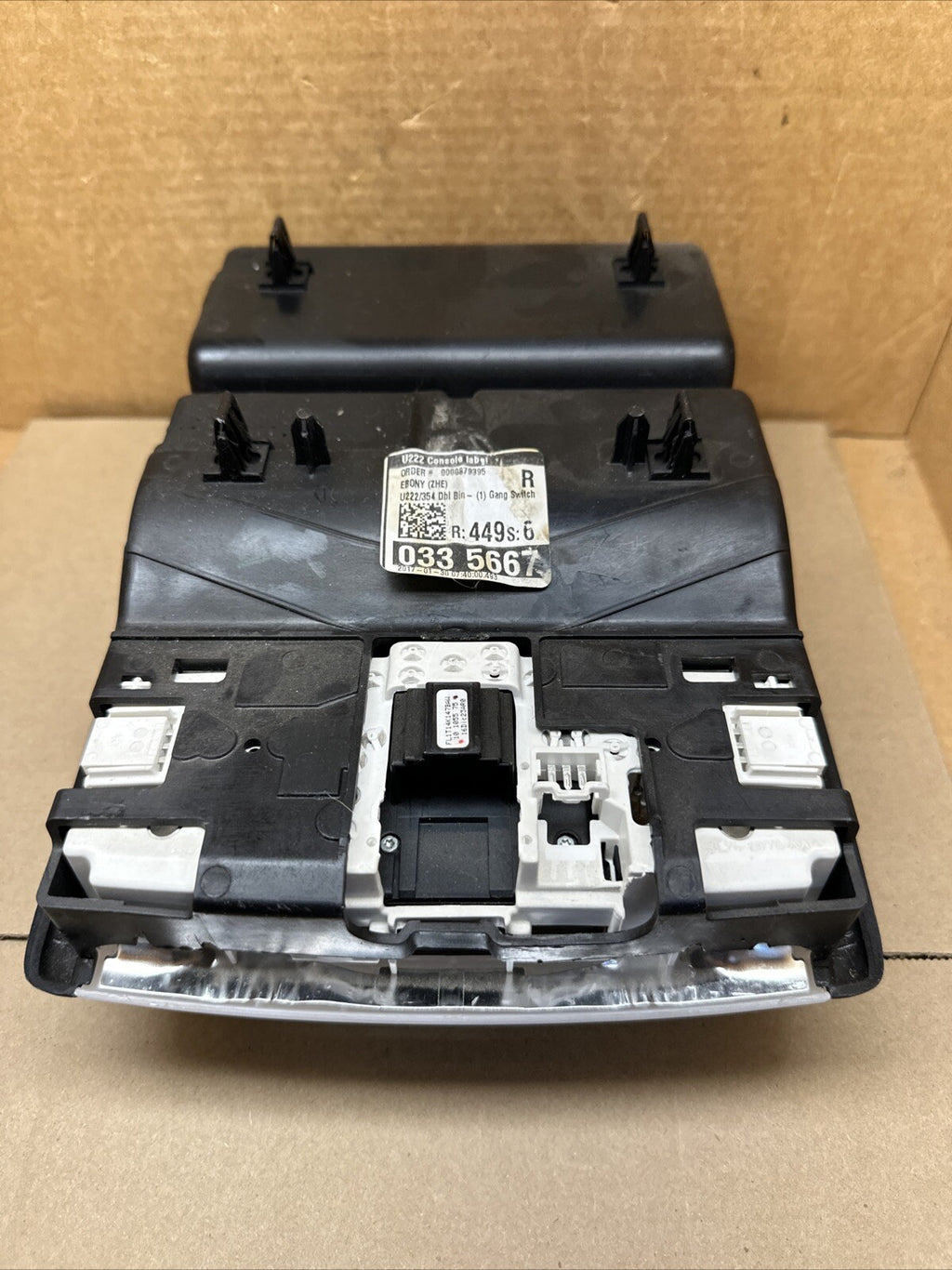 2015 2017 Ford Expedition Overhead Ceiling Roof Console w/ Vent Switch Black OEM7