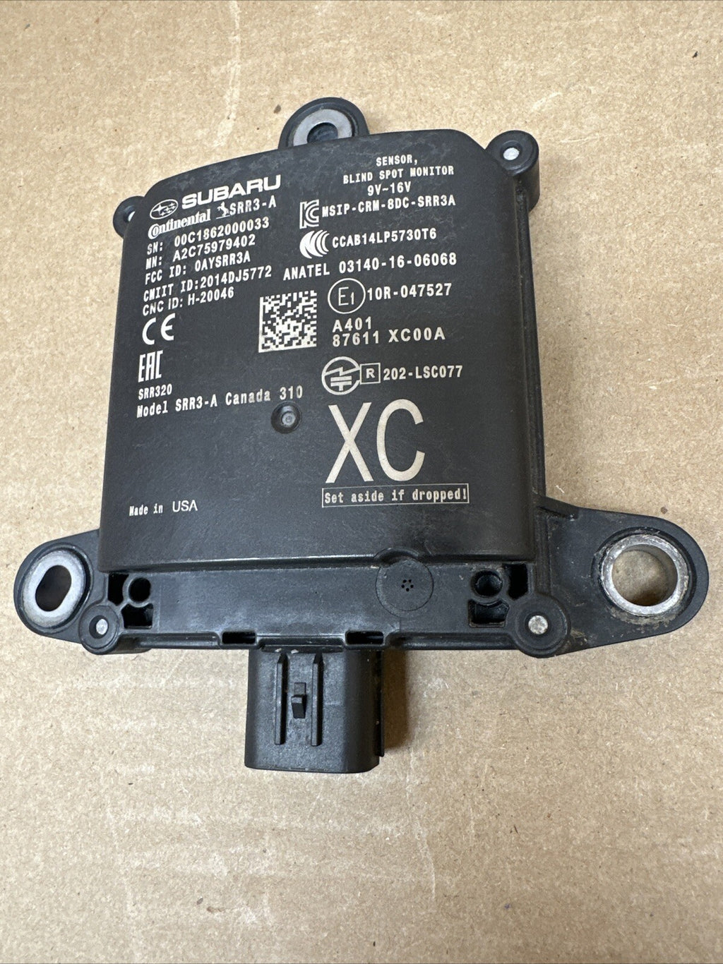 2017 2018 Subaru Impreza Bumper Blind Spot Module Sensor 87611 XC00A4