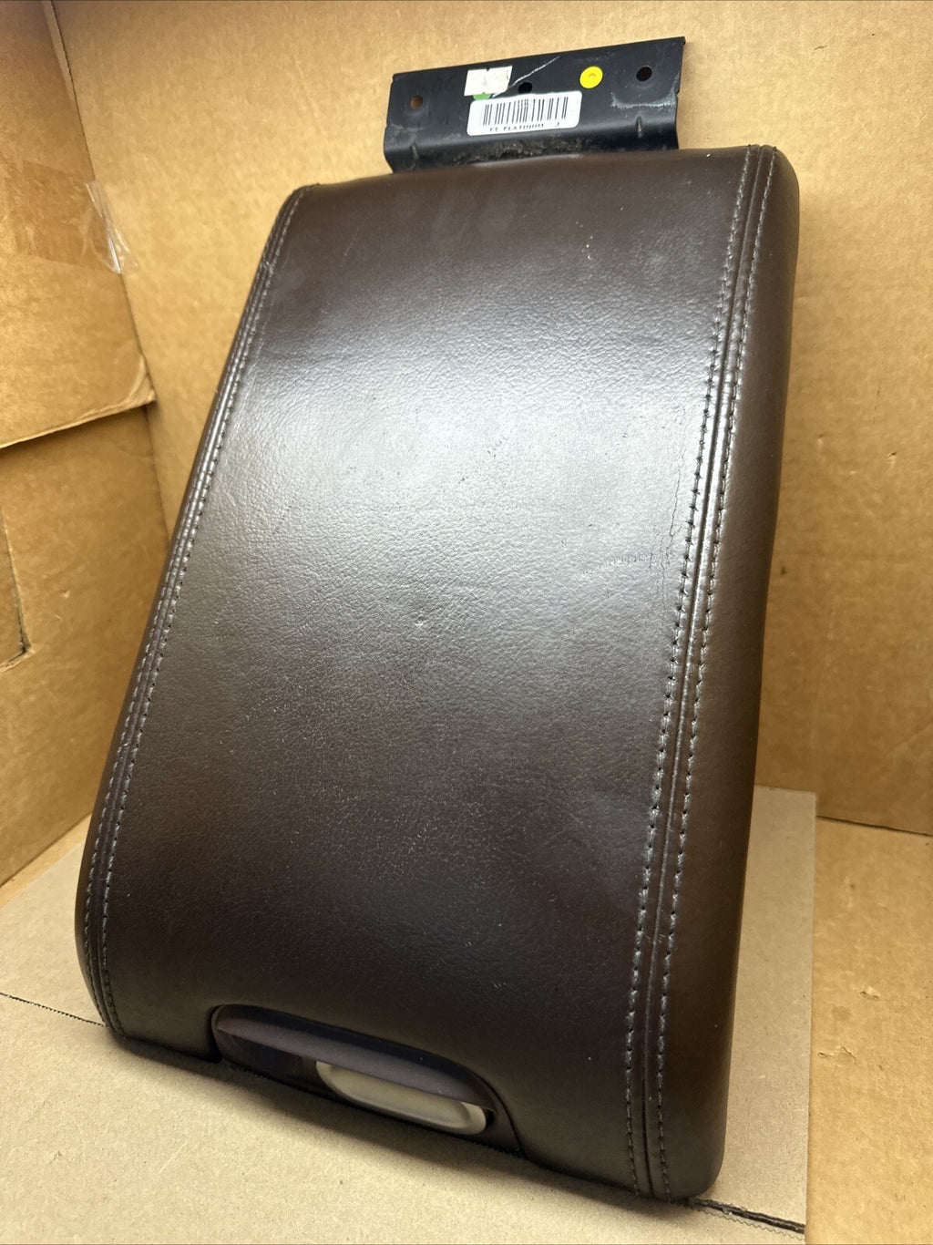 2009 2014 Ford F150 Center Console Cover Lid Top Arm Rest Armrest Brown Platinum2