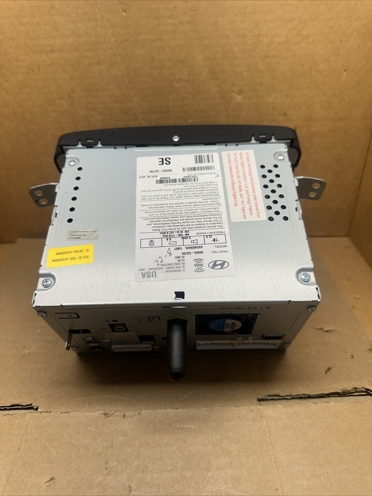 2011 2014 Hyundai Sonata Dash Radio CD Player Screen Dimension UNA 96560 3Q7067