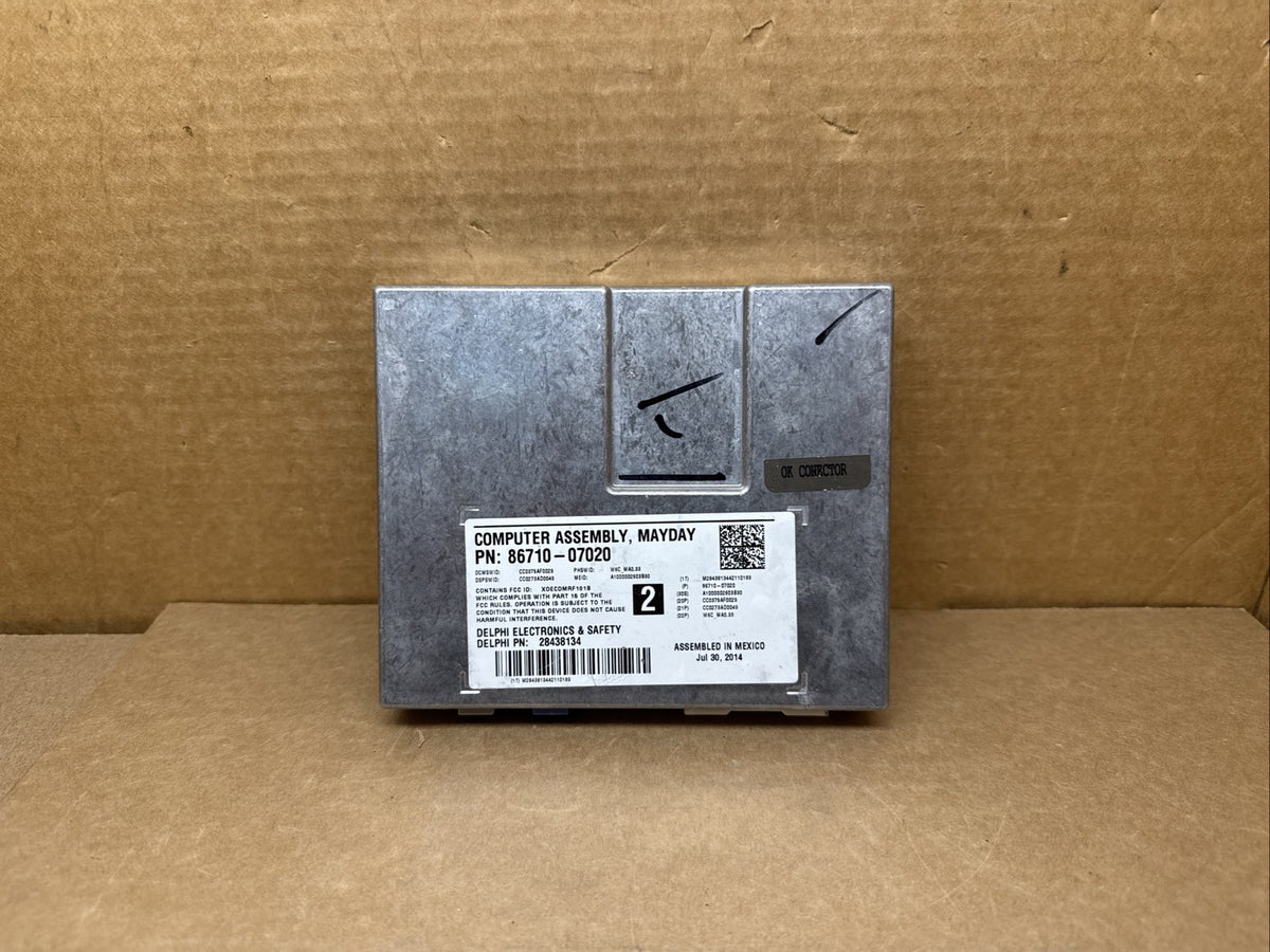 2013 2014 TOYOTA AVALON COMPUTER ASSEMBLY MAYDAY MODULE 86710 07020 OEM0
