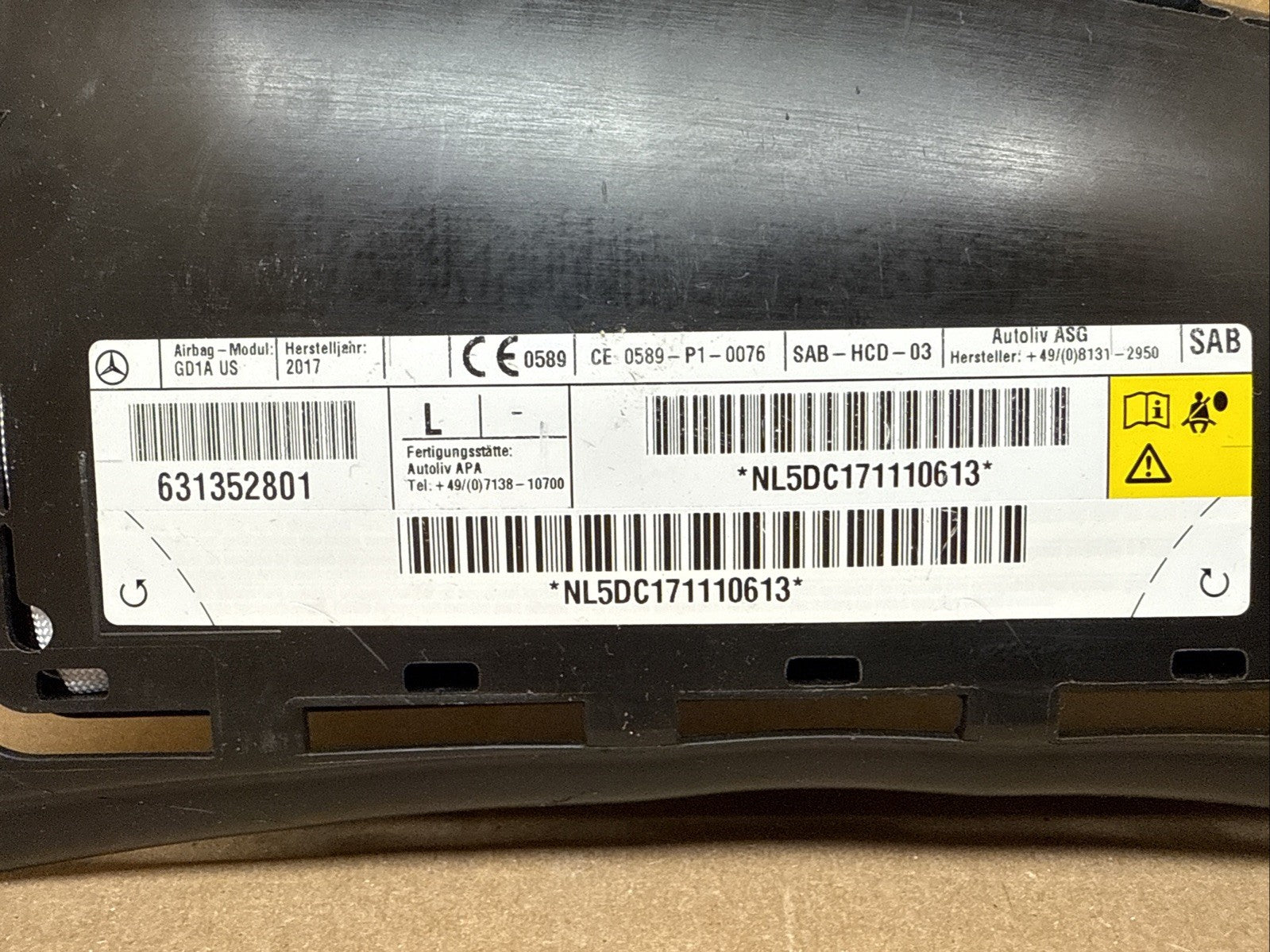 2017 2019 Infiniti QX30 Front Left Side Driver Seat Air Bag Airbag2
