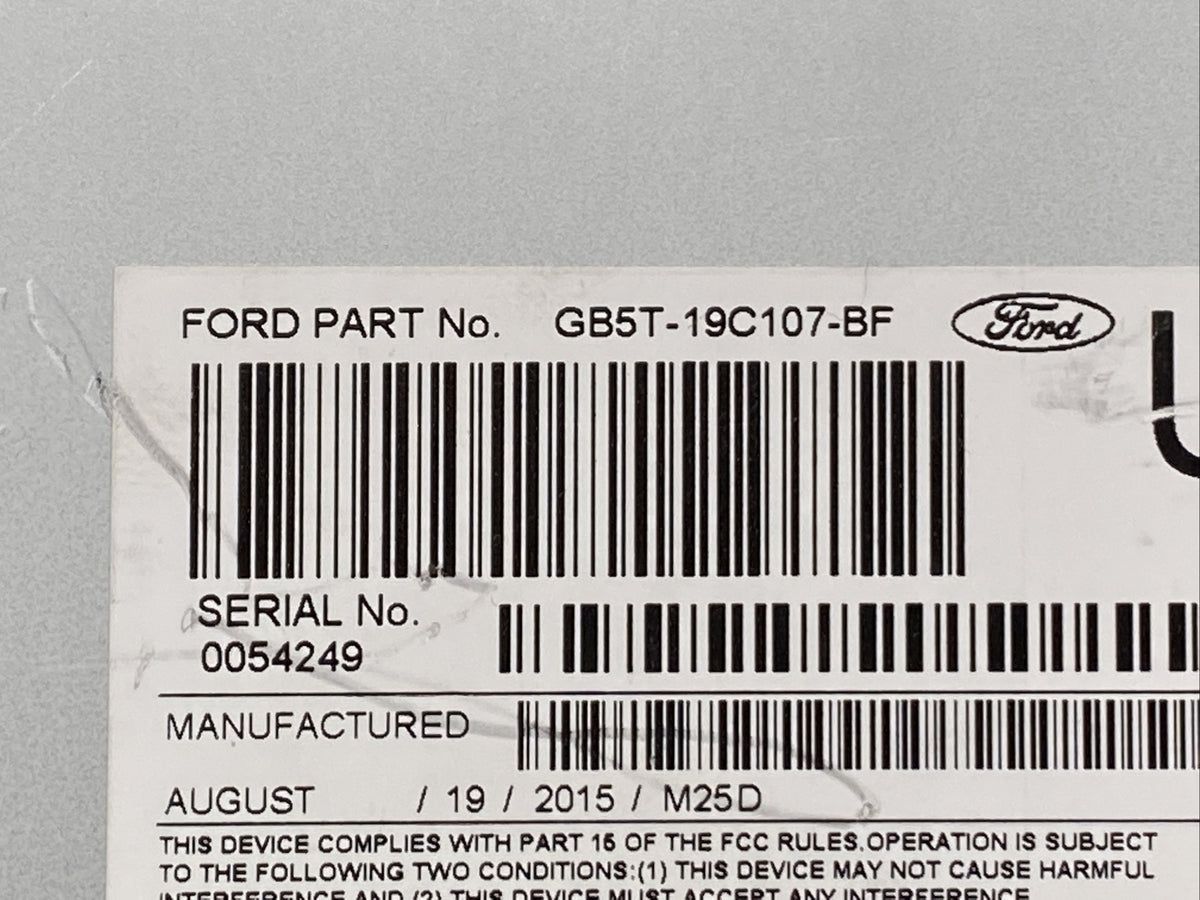 2016 2017 Ford Explorer CD Player Satellite HD Radio OEM GB5T 19C107 BF9