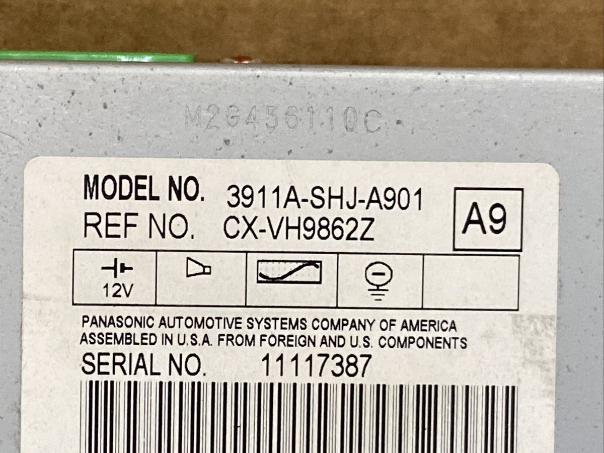 2008 2010 Honda Odyssey DVD CD Player CX VH9862Z 3911A SHJ A901 OEM W/ Code8