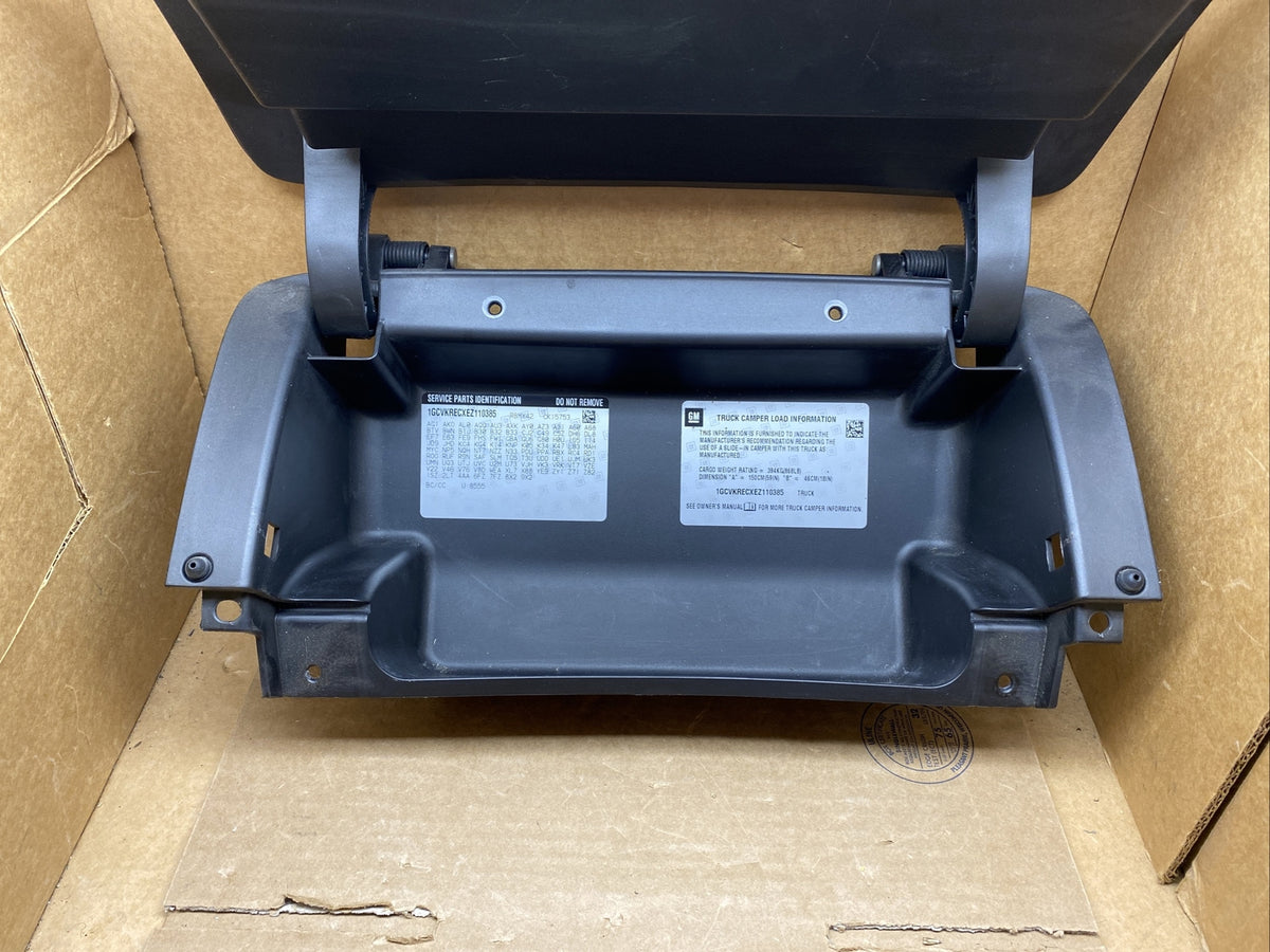2014 2019 Silverado Sierra Upper Glove Box Glovebox Black Dash Insert Storage3