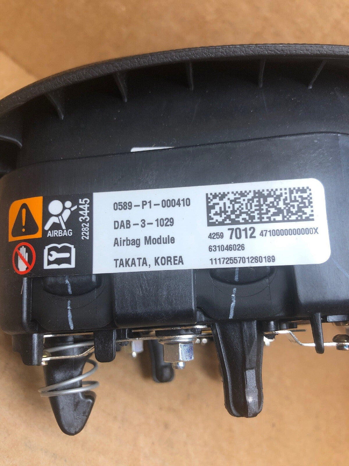 2016 2017 2018 2019 CHEVY SPARK DRIVER WHEEL AND DRIVER KNEE AIRBAG BLACK OEM5