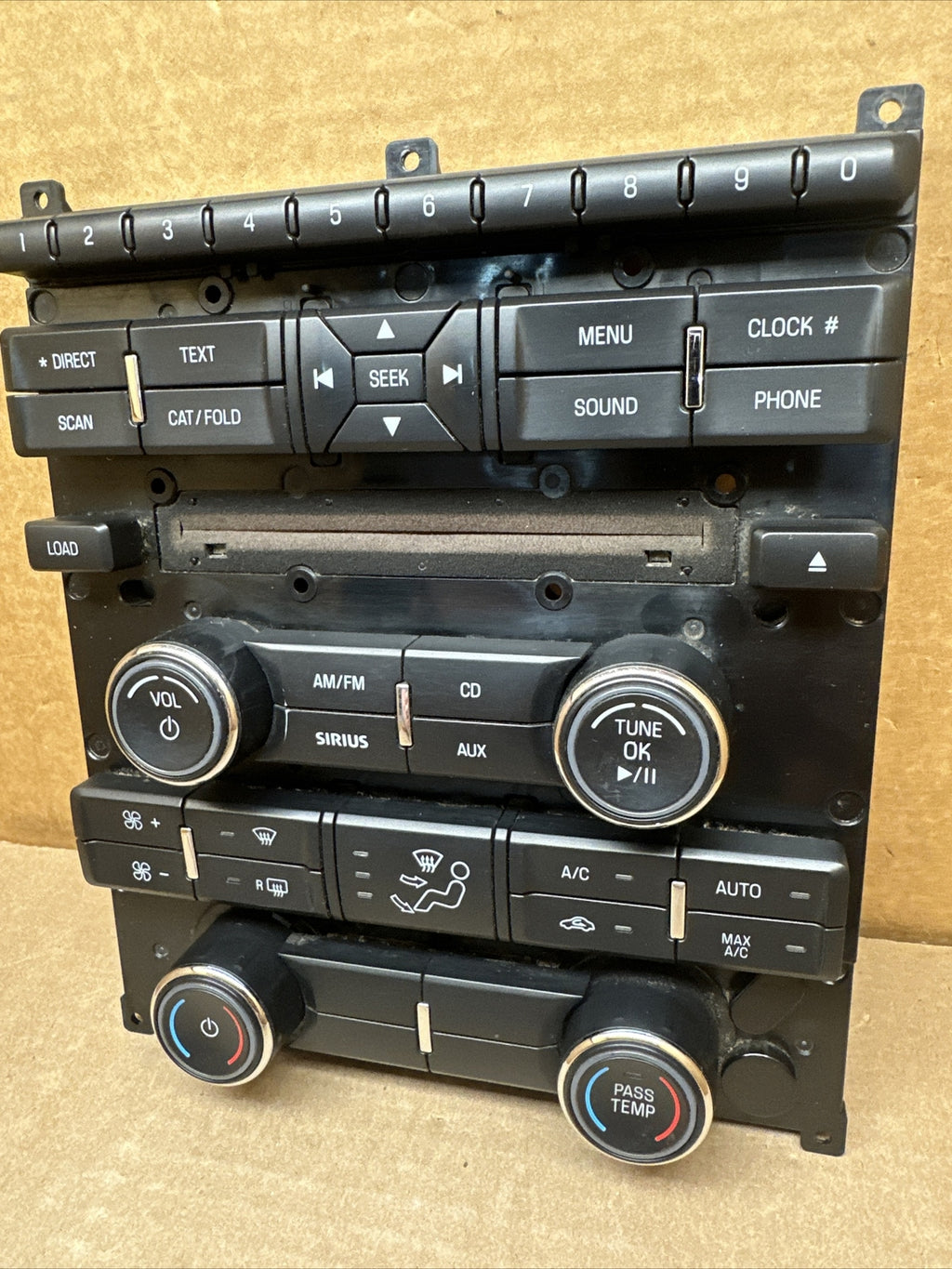 2010 2012 Ford Taurus Radio Face Plate Climate Control Panel OEM AG1T 18A802 BB4