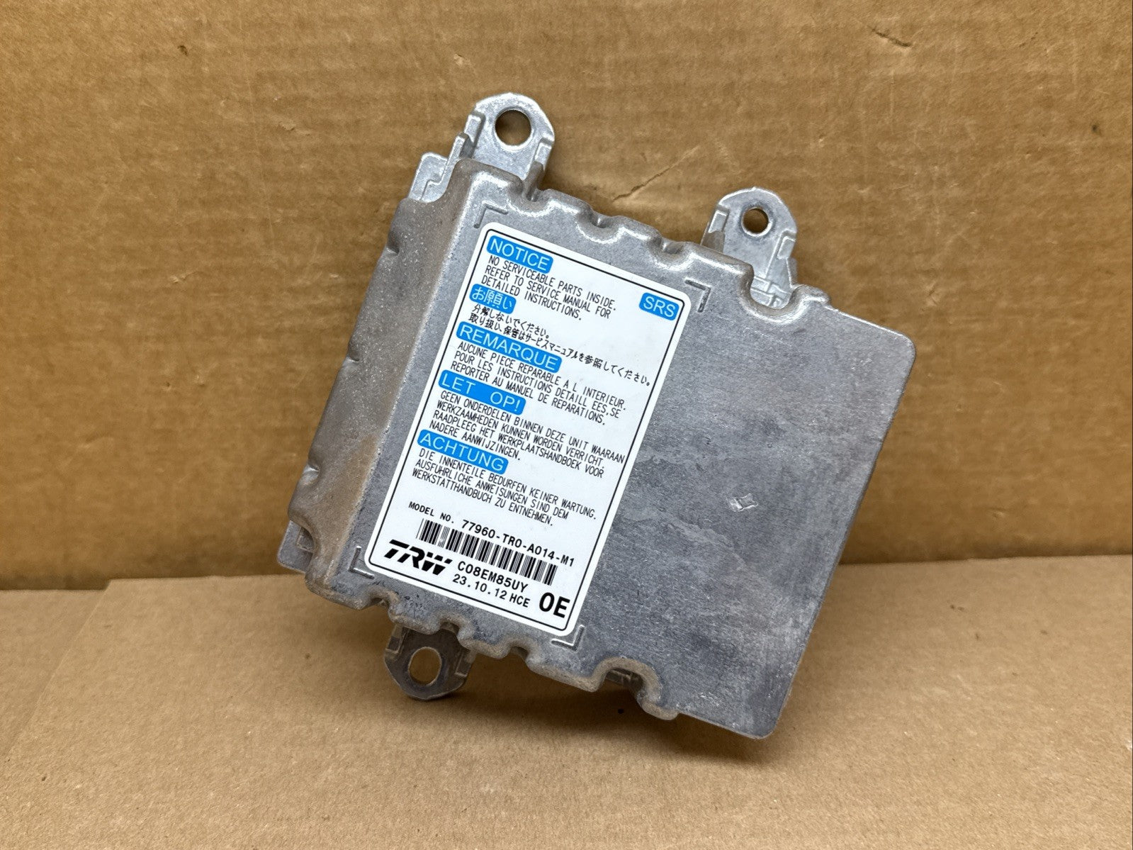 2012 Honda Civic Air Bag Airbag Computer Control Module Unit 77960 TR0 A014 M10