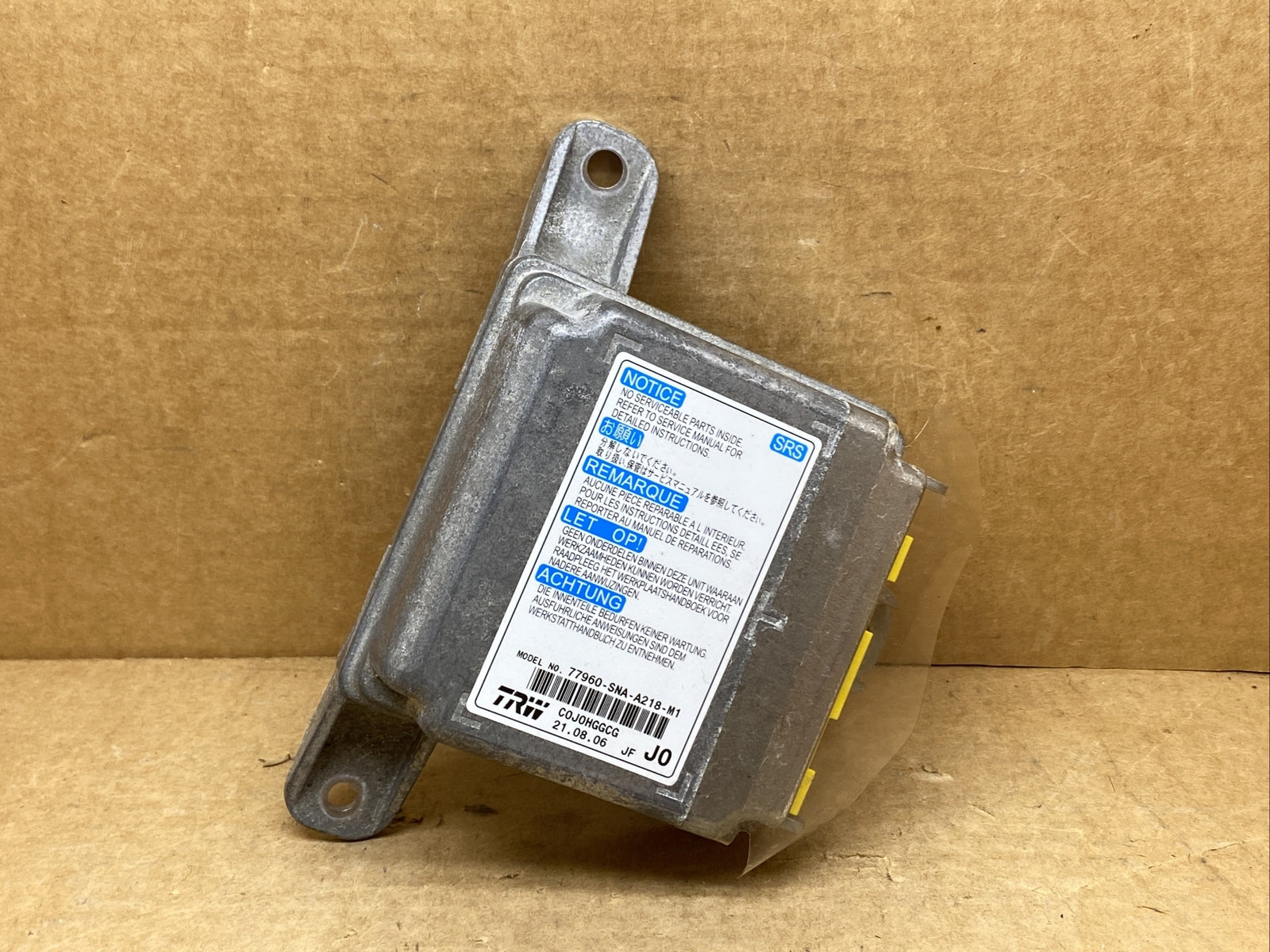 Honda Civic Coupe Air Bag Airbag Computer Control Module 77960 SNA A218 M10