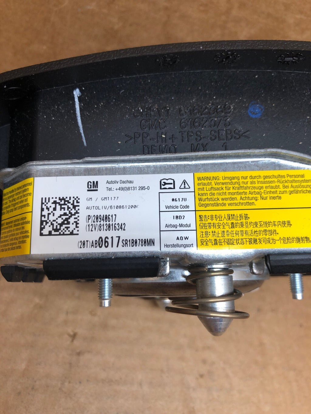 2010 2017 GMC TERRAIN FRONT LEFT DRIVER SIDE STEERING WHEEL AIRBAG AIR BAG6