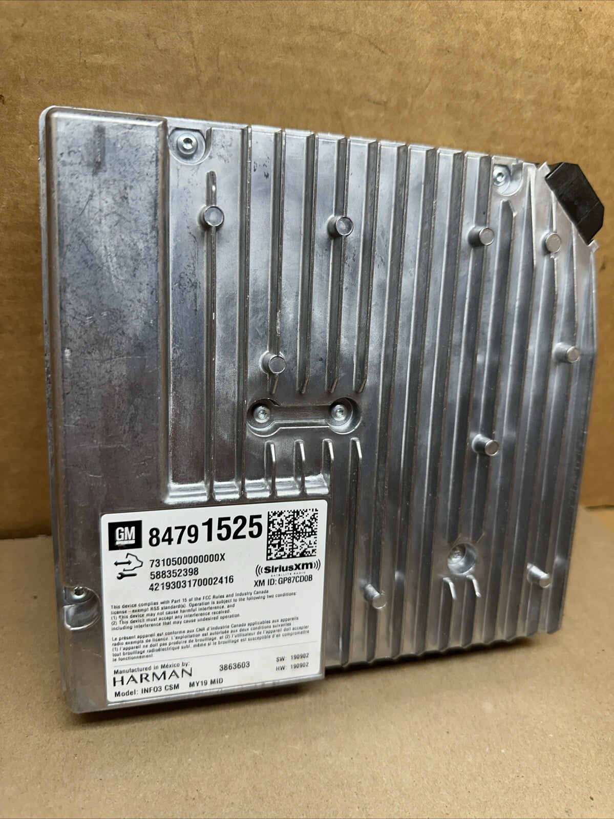 2020 CHEVROLET COLORADO radio amplifier Harman 84791525 OEM1