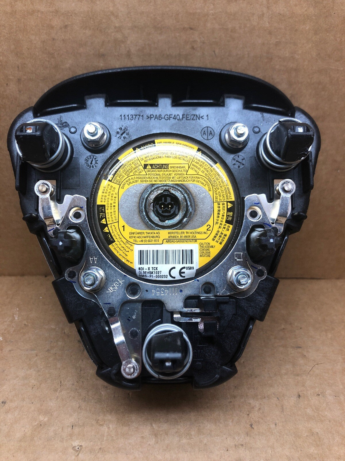 2016 2017 2018 2019 CHEVY SPARK DRIVER WHEEL AND DRIVER KNEE AIRBAG BLACK OEM4