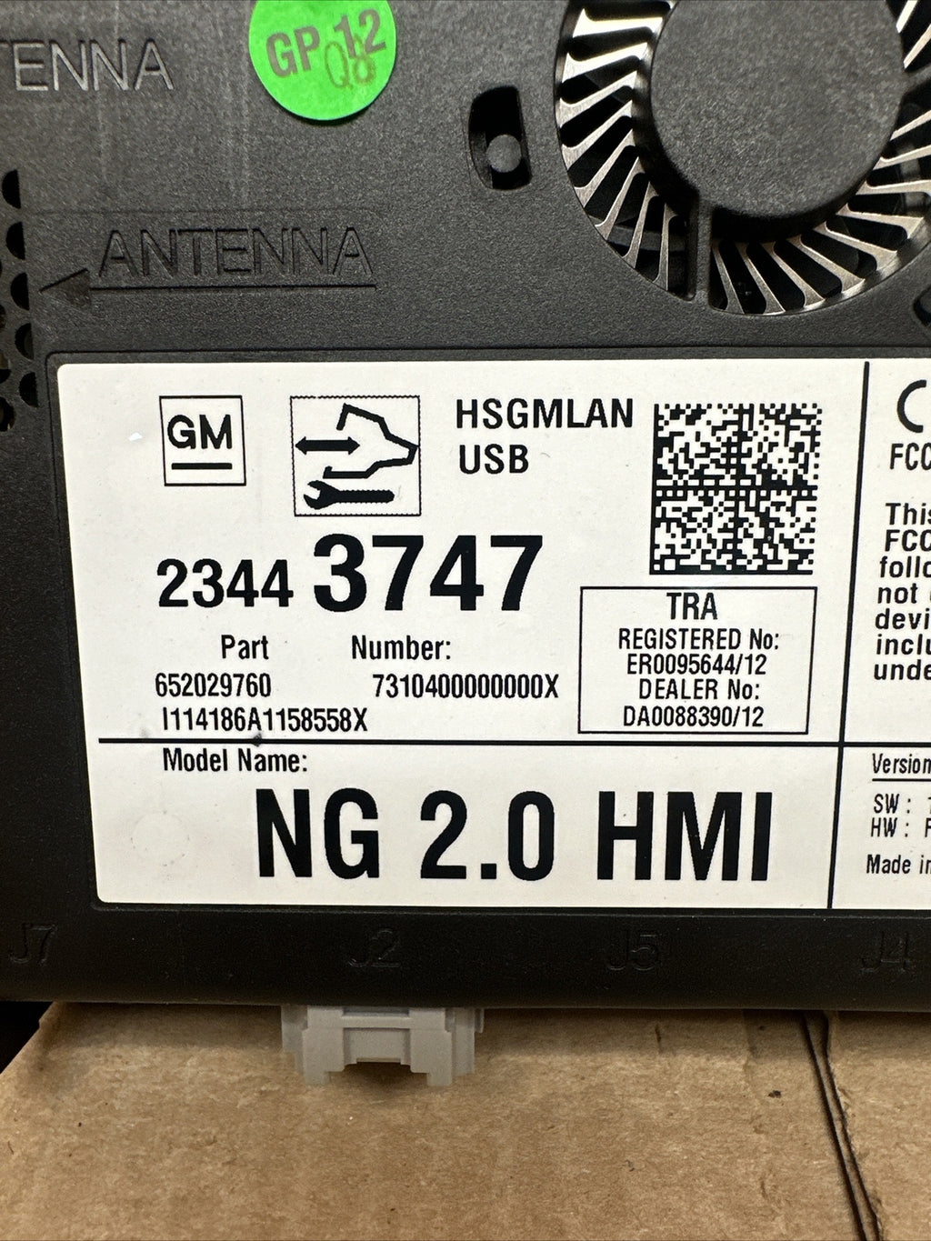 2015 2016 GM HMI Human Machine Interface Control Module 234437471