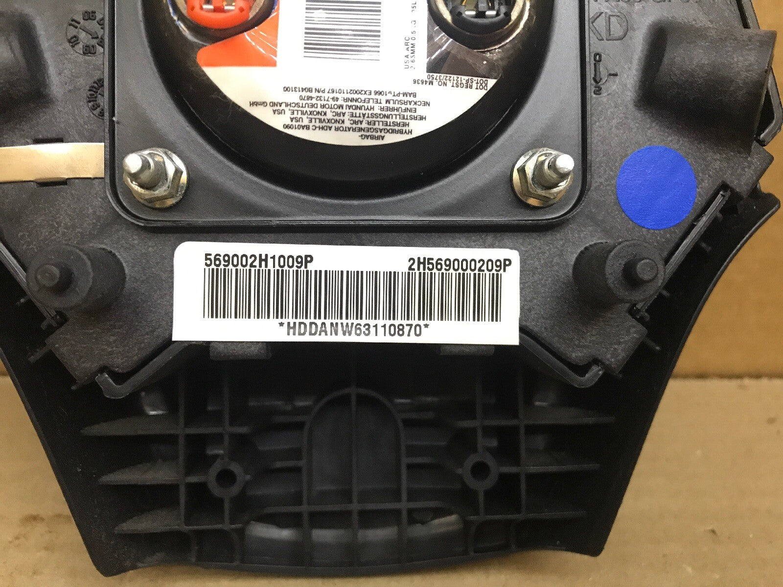 07 10 HYUNDAI ELANTRA FRONT LEFT DRIVER SIDE STEERING WHEEL AIRBAG AIR BAG7