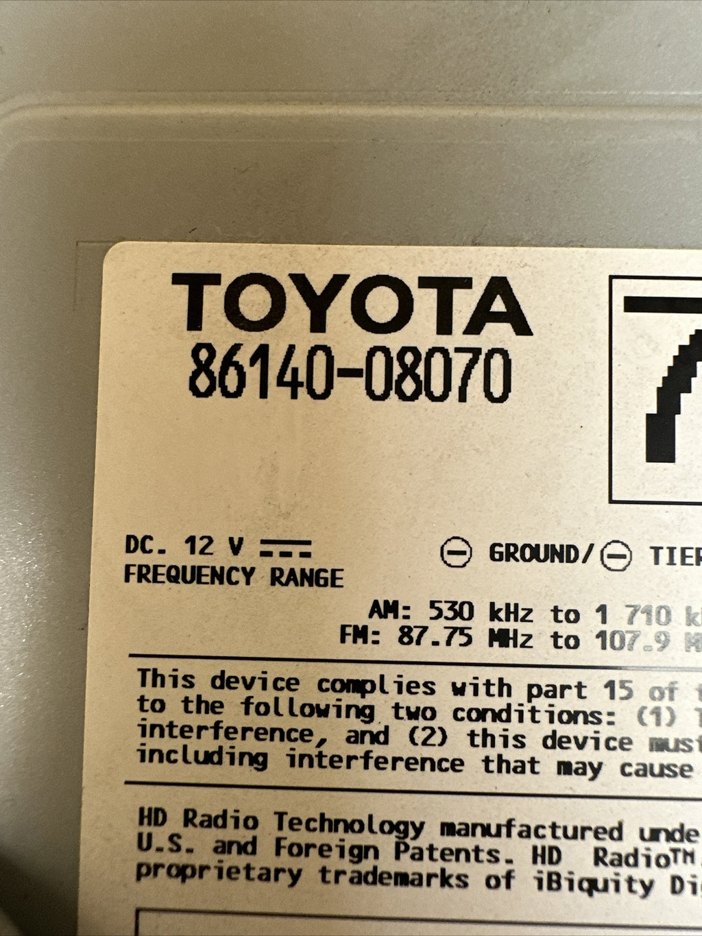 2016 2017 Toyota Sienna Radio Receiver Display Screen ID 86140 08070 OEM6