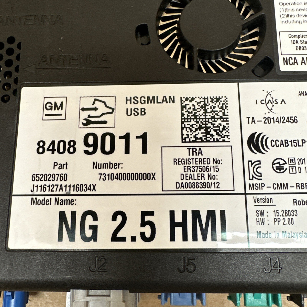 2015 2016 GM HMI Human Machine Interface Control Module 840890116