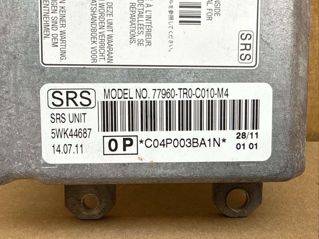 2012 Honda Civic Sedan Air Bag Airbag Computer Control Module 77960 TR0 C010 M41
