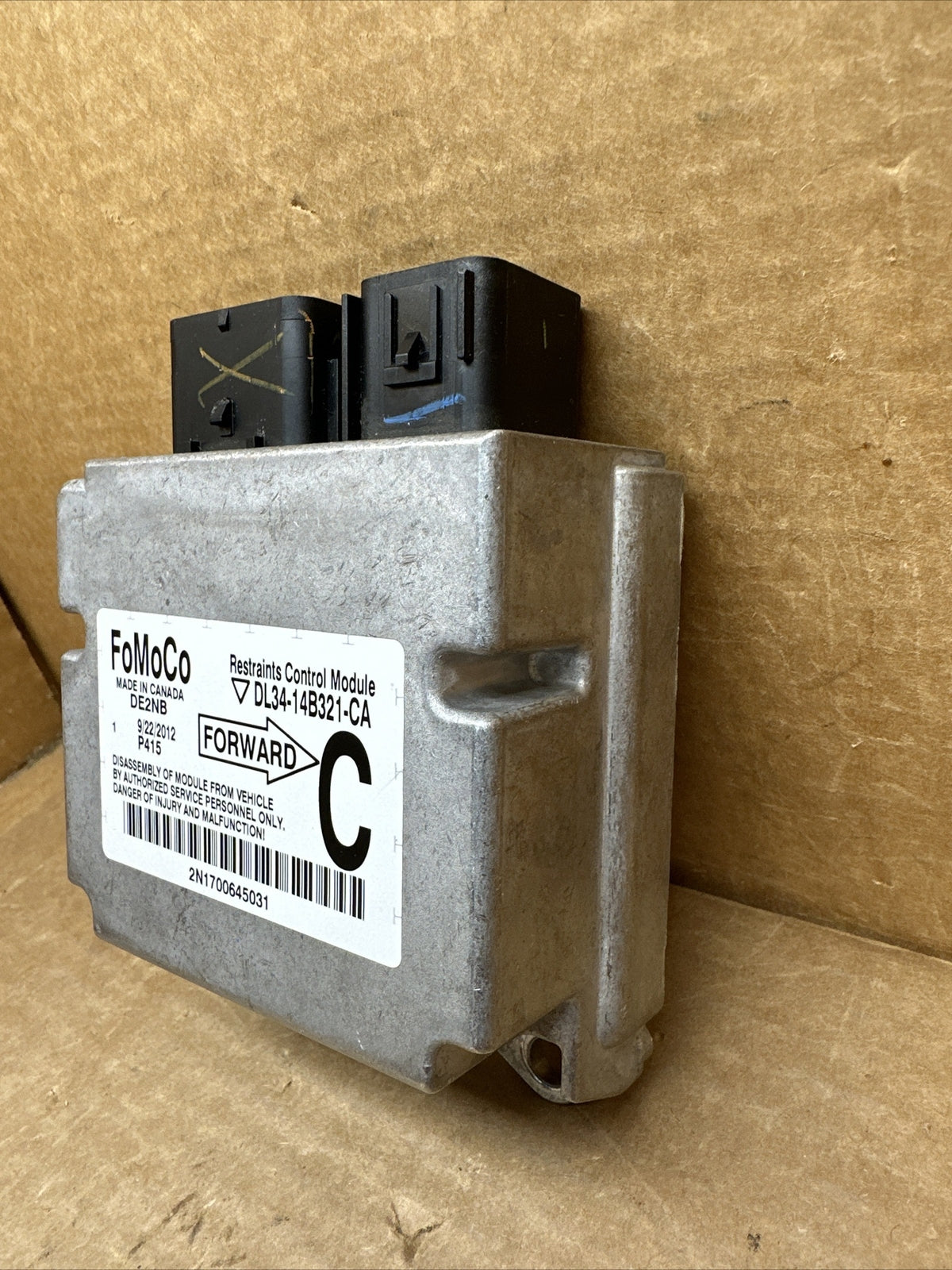 2013 2014 Ford F 150 F150 SRS Airbag Air Bag Control Module DL34 14B321 CA3