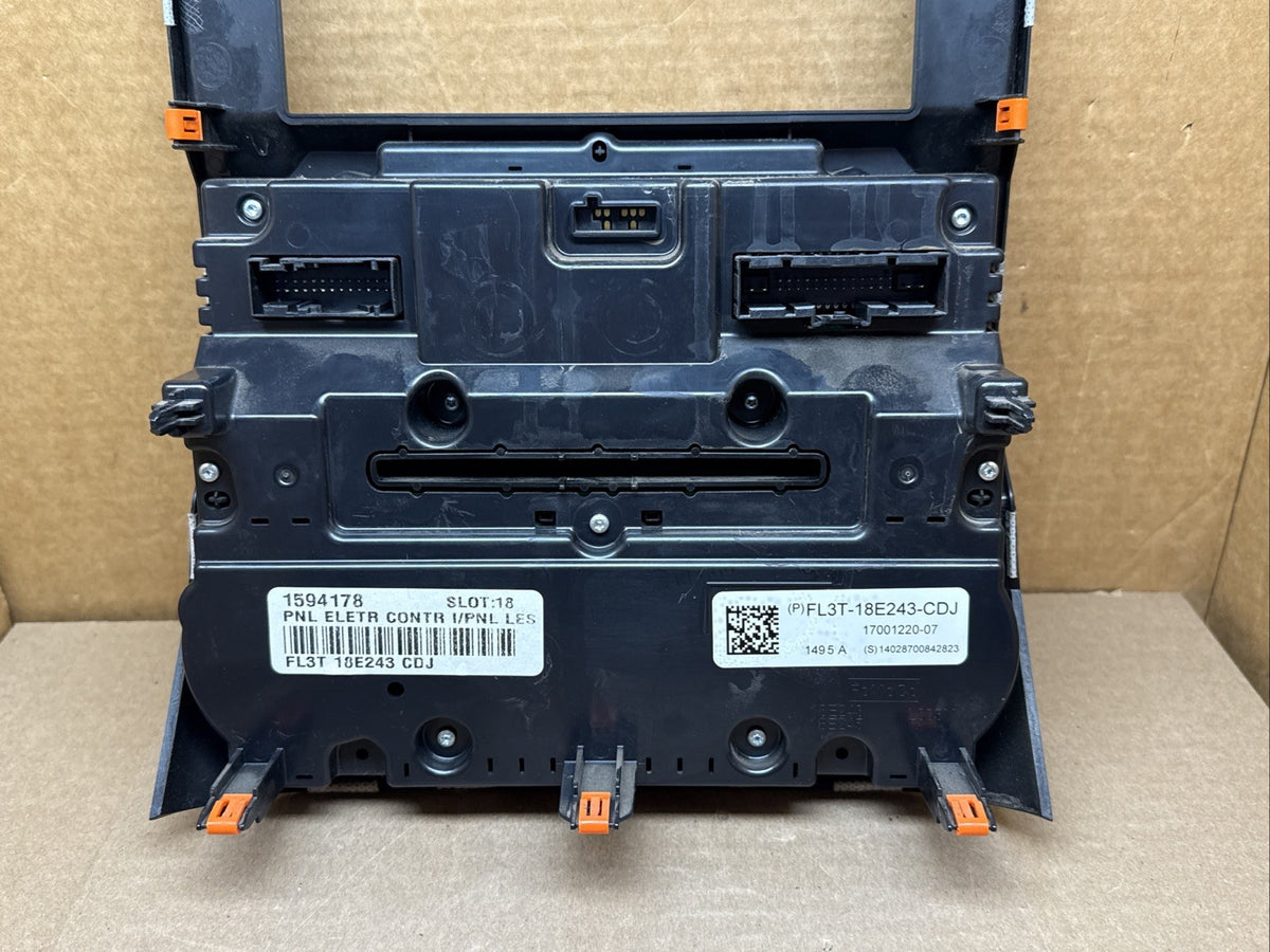 2015 FORD F150 RADIO STEREO CONTROL PANEL W/ TEMPERATURE CONTROL FL3T 18E243 CDJ8
