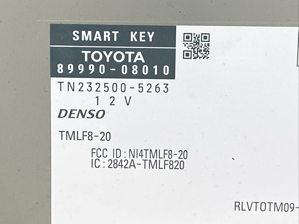 2011 2020 Toyota Sienna Smart Key Computer Control Module Assembly 89990 080101
