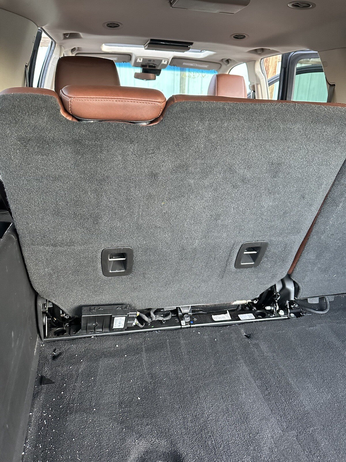2015 2020 ESCALADE Brown Leather Back Third 3rd Row Power Fold Seats Bench OEM3