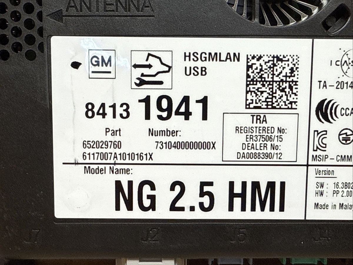 GM HMI Human Machine Interface Control Module 841319411