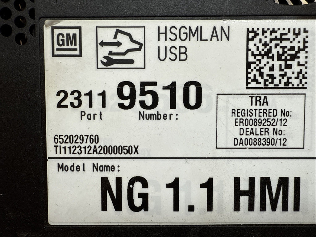 GM HMI Human Machine Interface Control Module 231195101