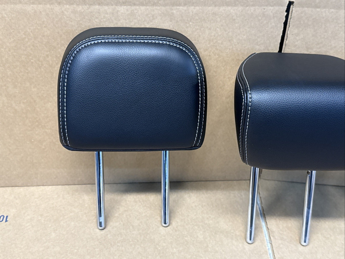 2020 2022 Ford Escape Rear 2nd Row Head Rest Headrest Set 3 Leather OEM Black2