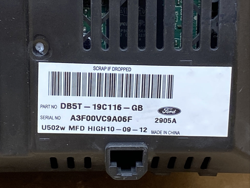 2012 2014 Ford Explorer Radio Dash Display Screen OEM DB5T 19C116 GB6