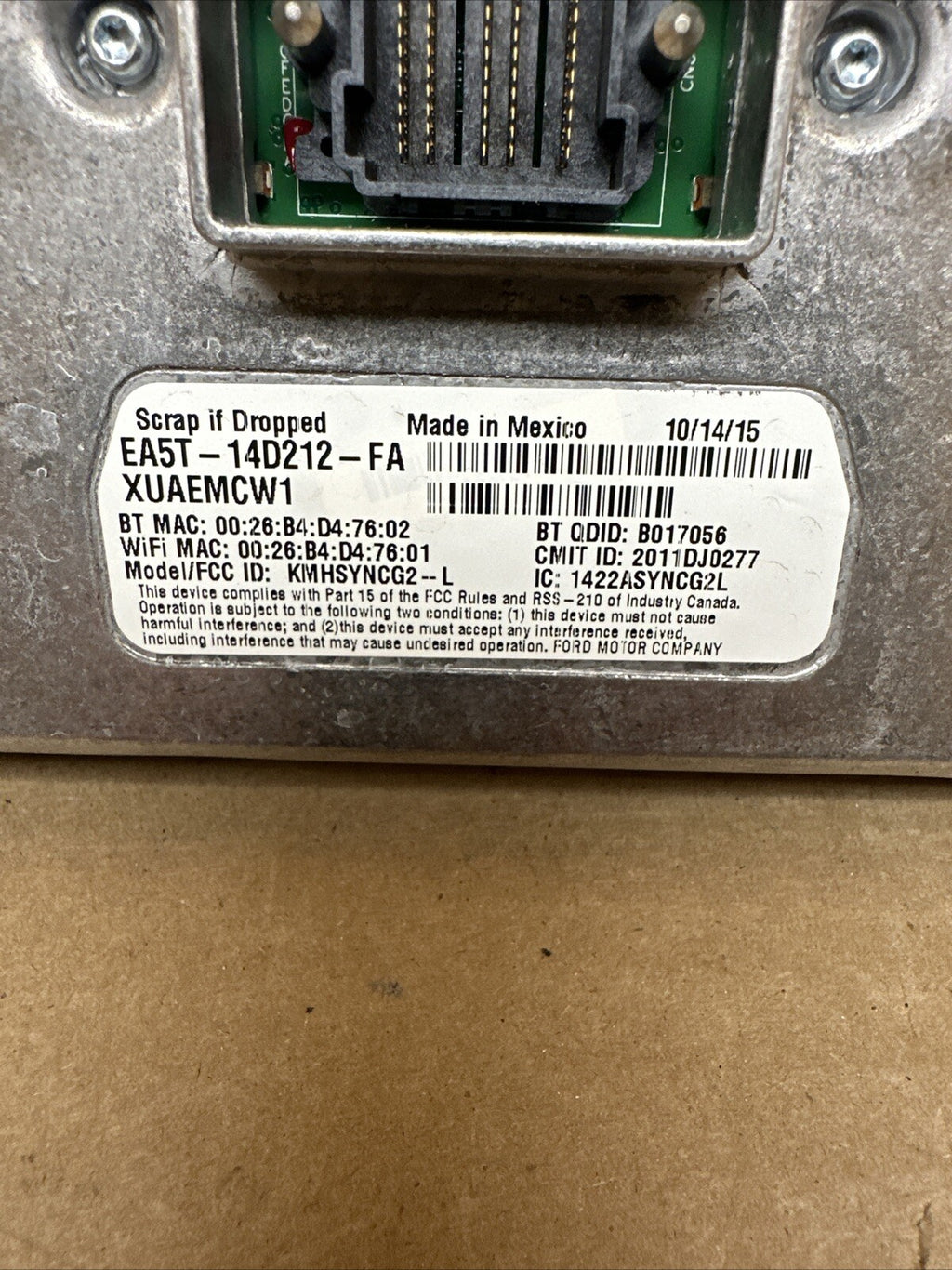 2015 2018 Ford Sync APIM Module Radio EA5T 14D212 FA DC3T 14F239 AT7