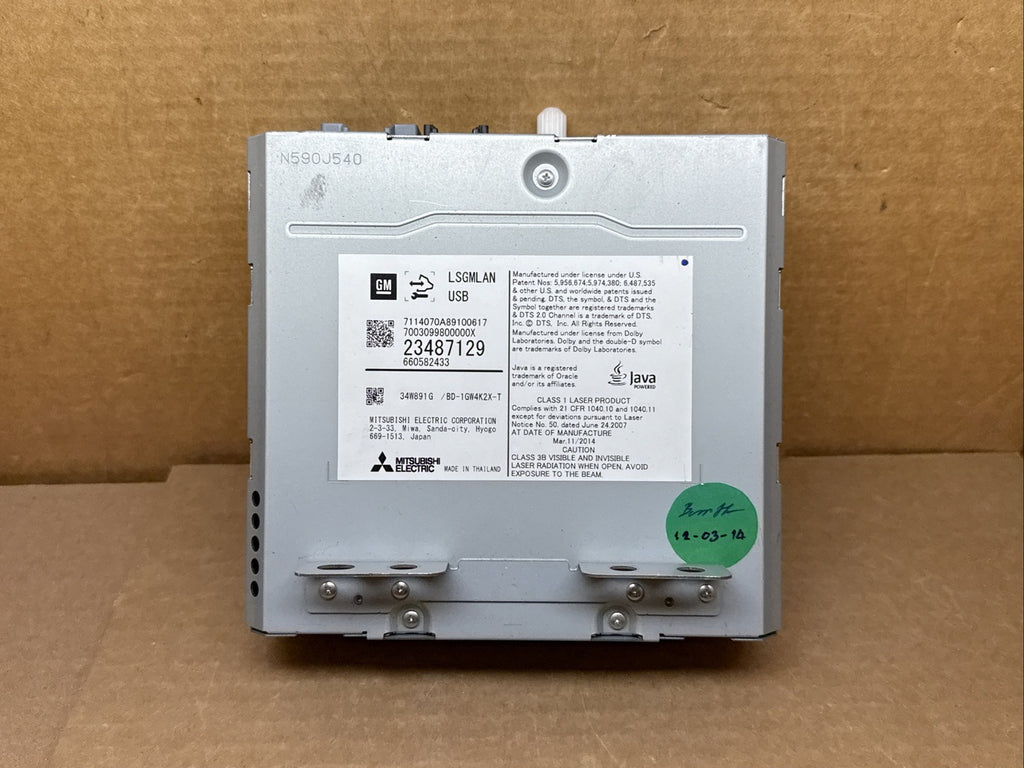 2015 2019 TAHOE YUKON REAR CD DVD DISC CHANGER OVERHEAD PLAYER 23487129 OEM0