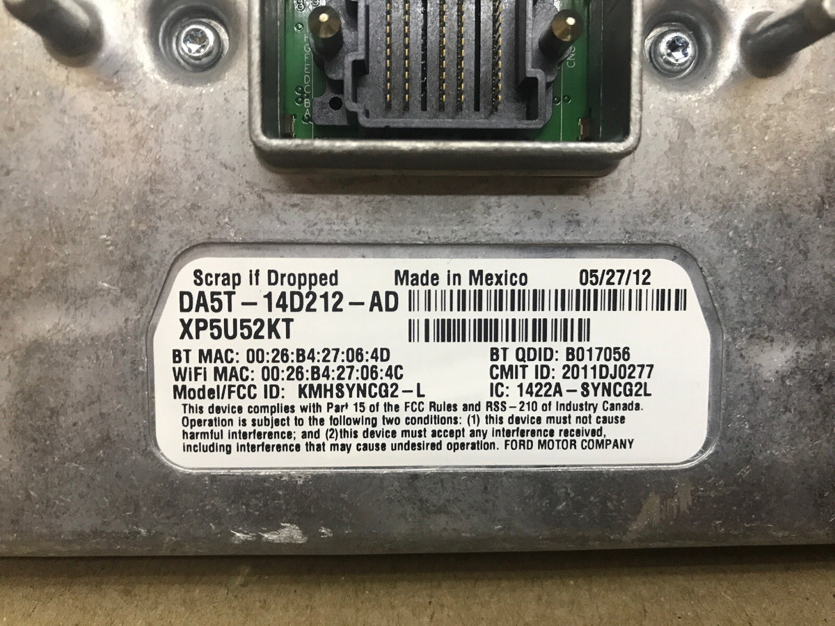 12 14 Explorer Escape Radio Sync Sync2 Module DA5T 14D212 AD DB5T 14F239 AD3