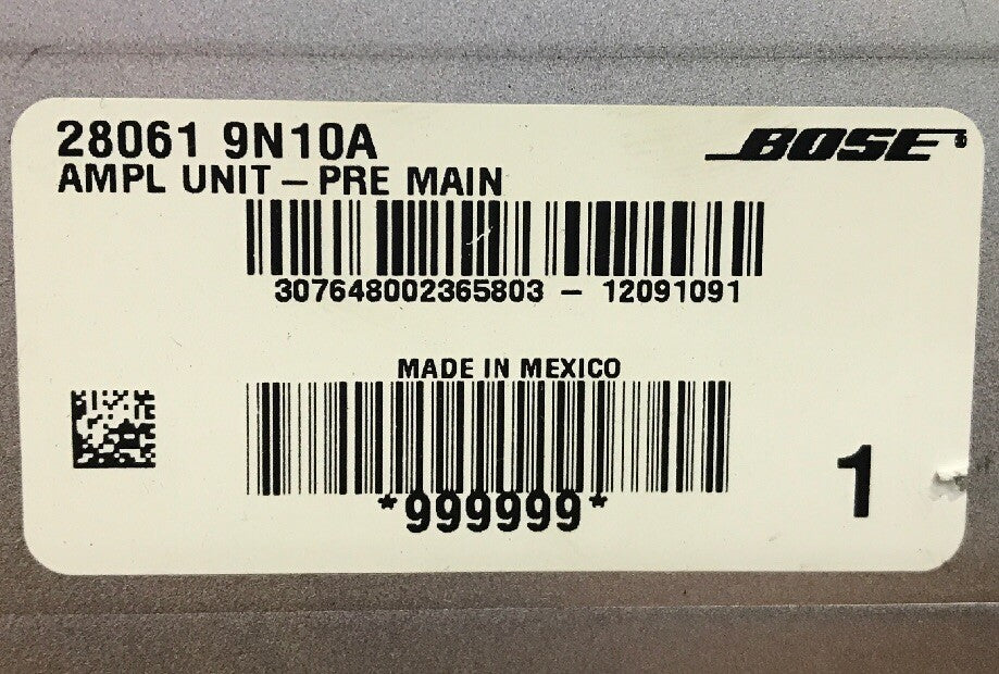 09 14 NISSAN MAXIMA SV AUDIO RADIO BOSE AMP AMPLIFIER 28061 9N10A OEM1