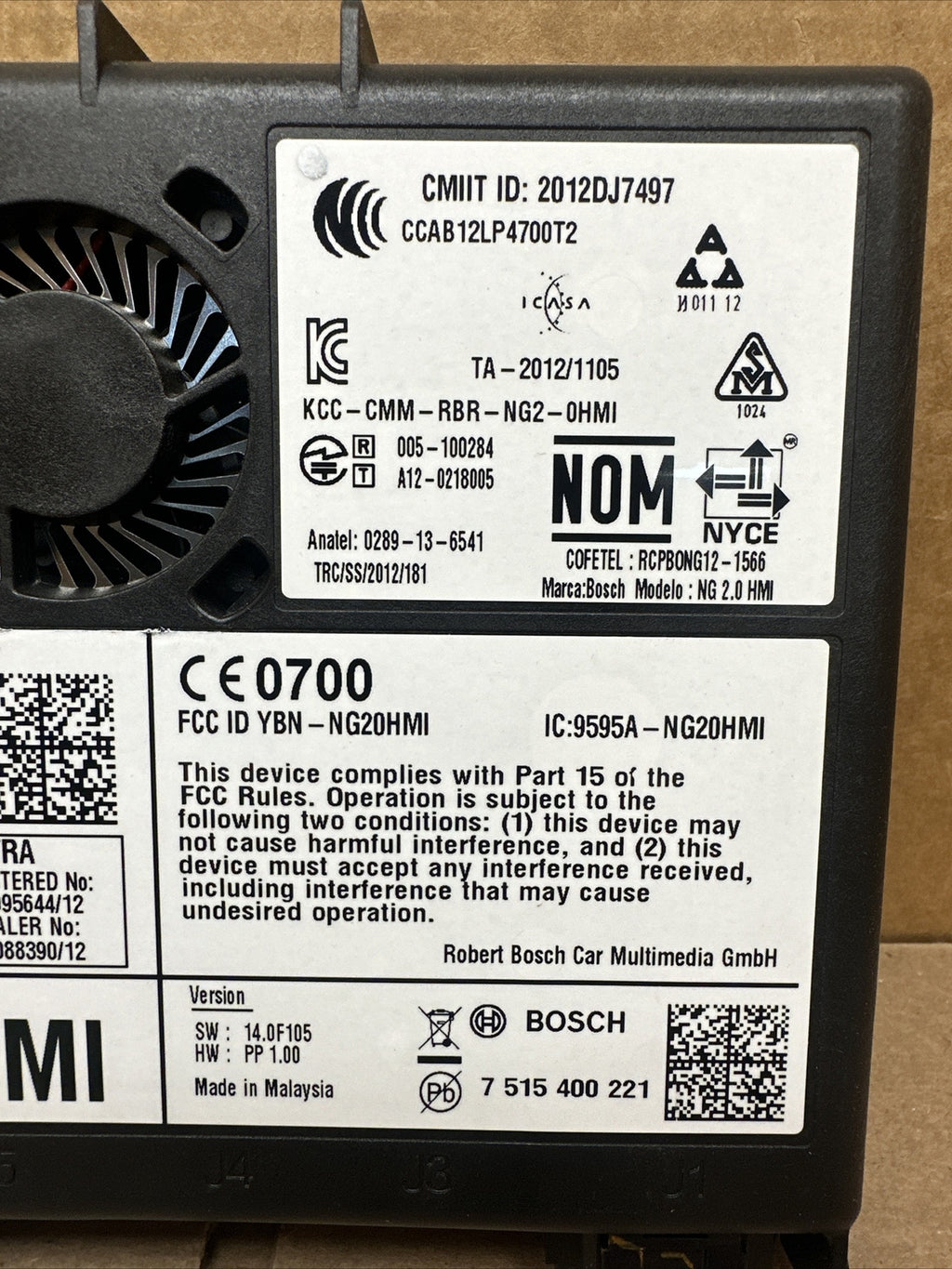 2015 2016 GM HMI Human Machine Interface Control Module 232284962