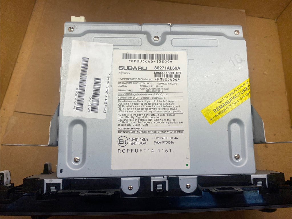 2016 Subaru Legacy Outback Radio Screen Navigation Display 86271AL69A8