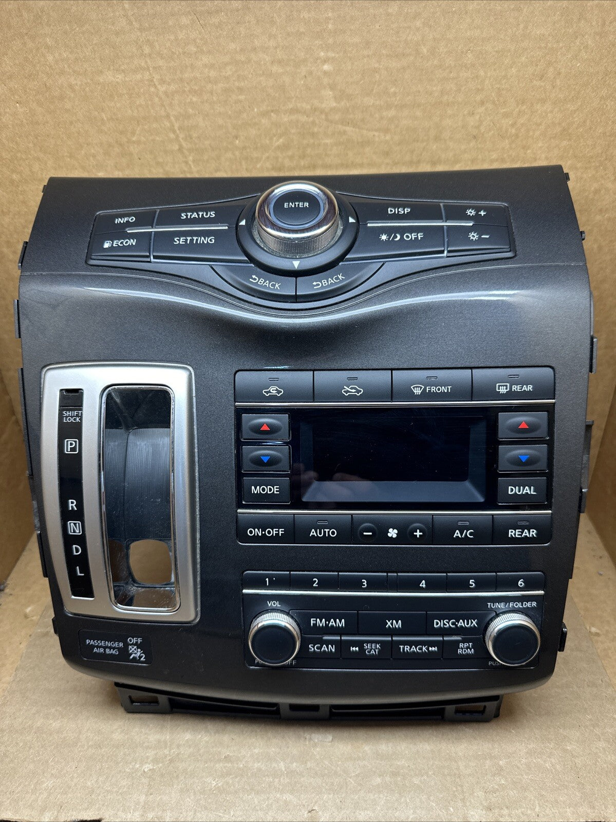 2011 2017 NISSAN QUEST RADIO STEREO AC HEATER CLIMATE CONTROL SHIFTER BEZEL OEM0