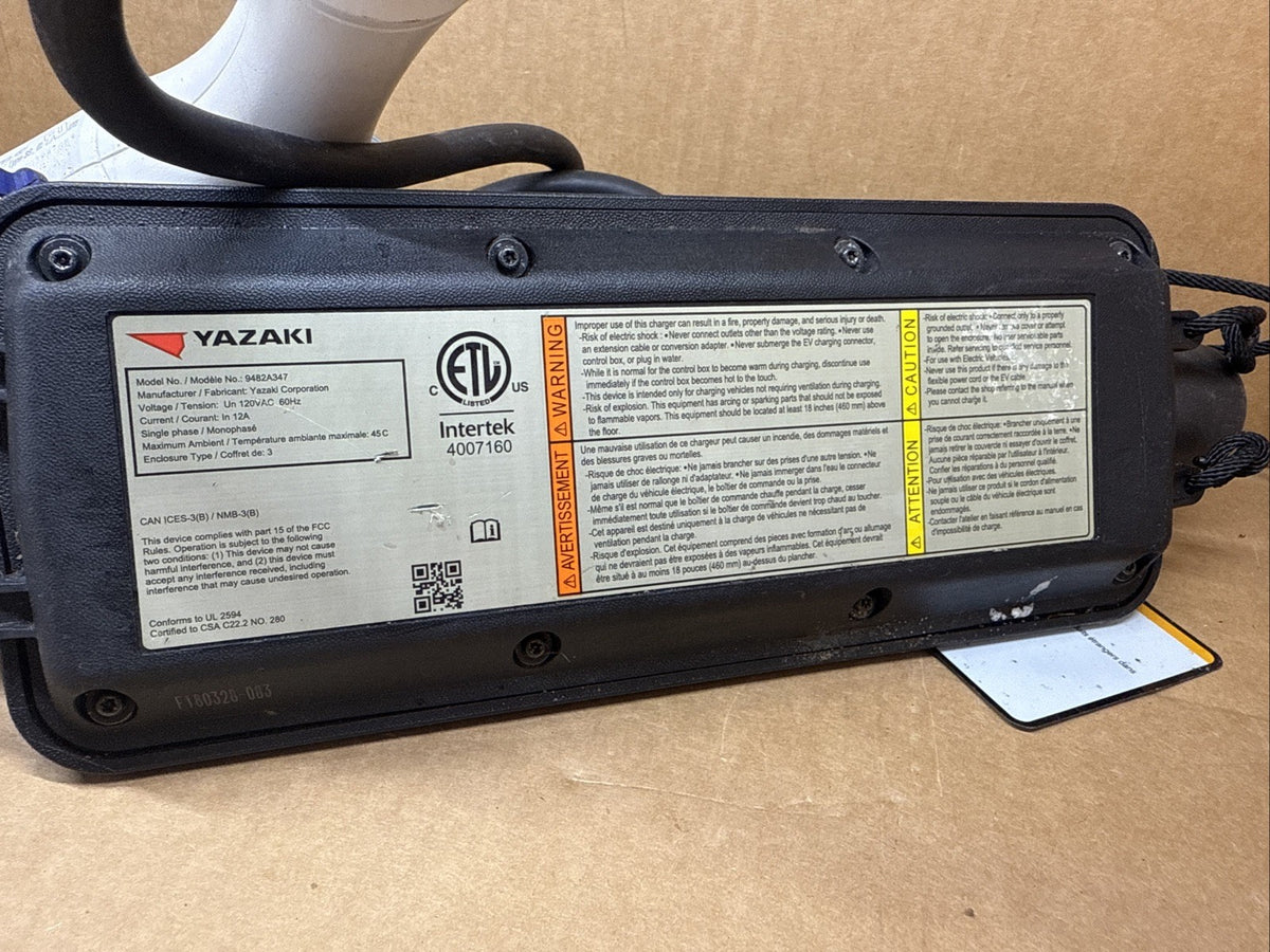 Mitsubishi Outlander PHEV Original EV Charger 120v Yazaki OEM 9482A3475