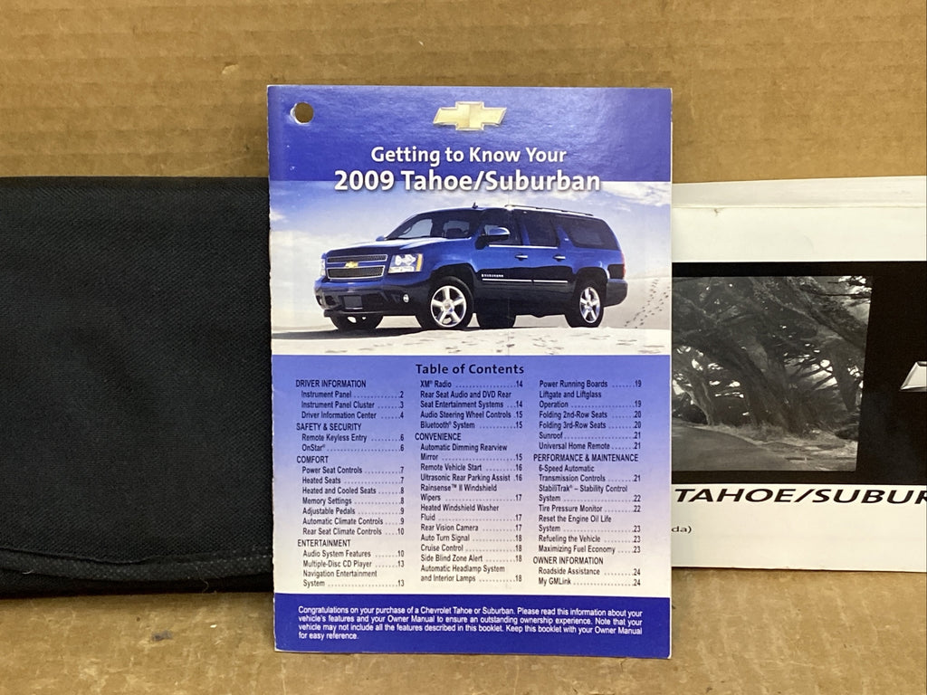 2009 09 Chevy Tahoe Suburban Owner's Owners Owner Manual Book Guide Set Case OEM2
