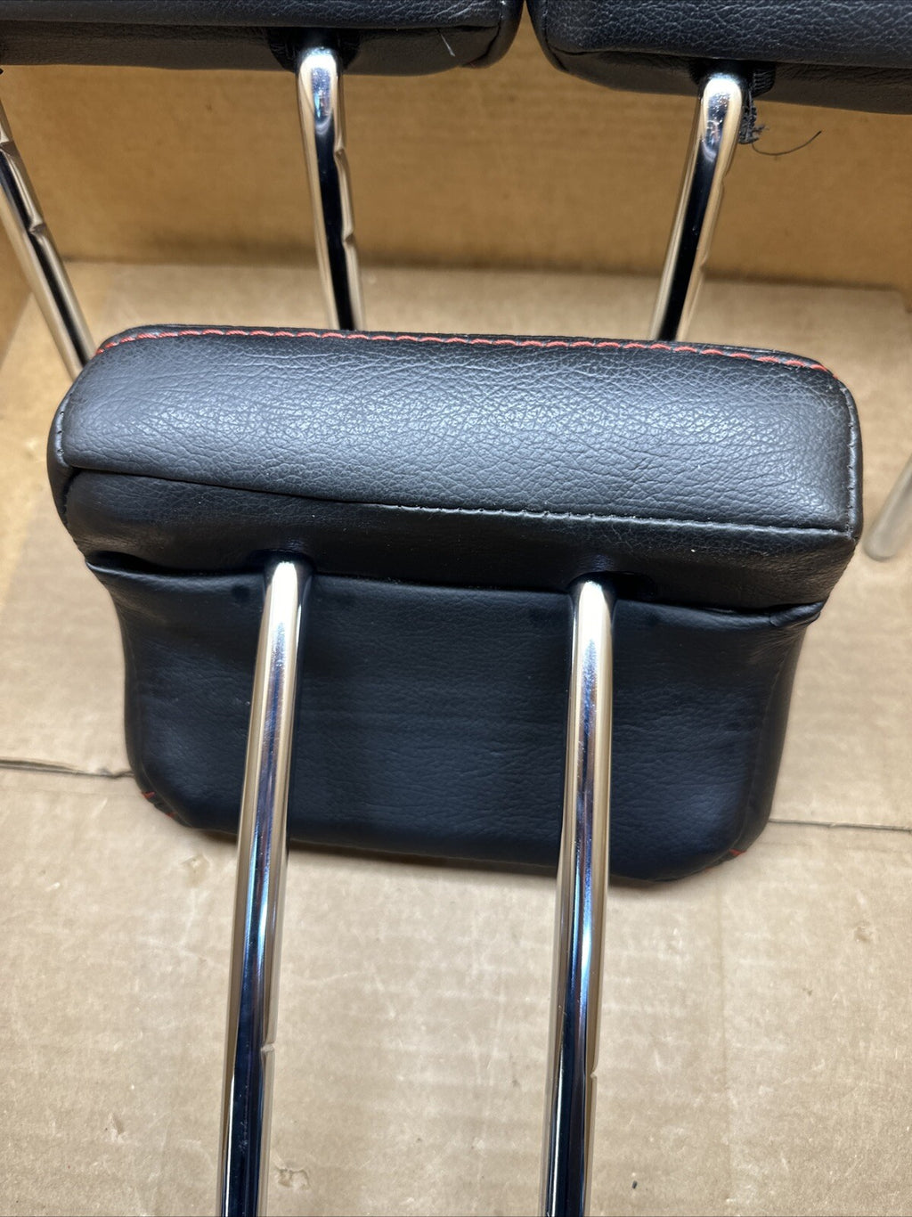 2015 2020 FORD EDGE OEM REAR BACK SEAT HEADRESTS HEAD REST BLACK LEATHER SET 35