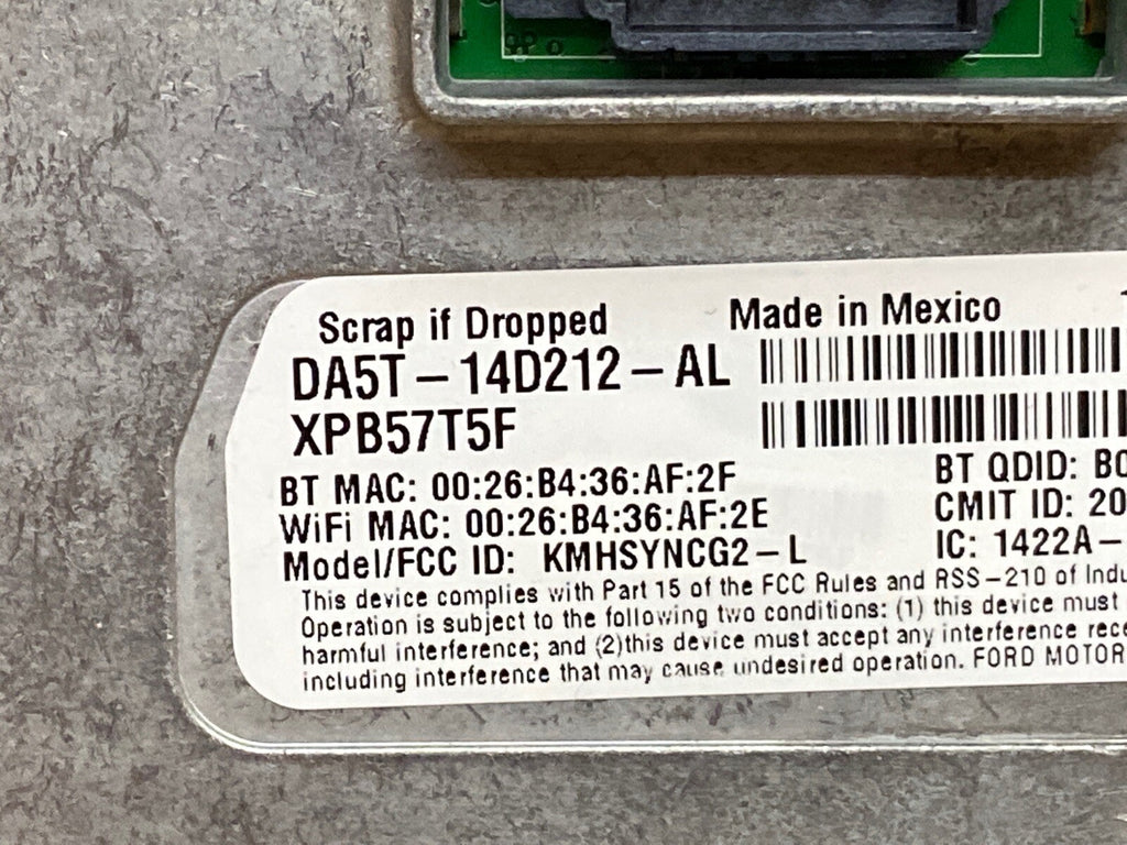 12 15 Ford Sync 2 APIM Radio Module DS7T 14F239 BM DA5T 14D212 AL2