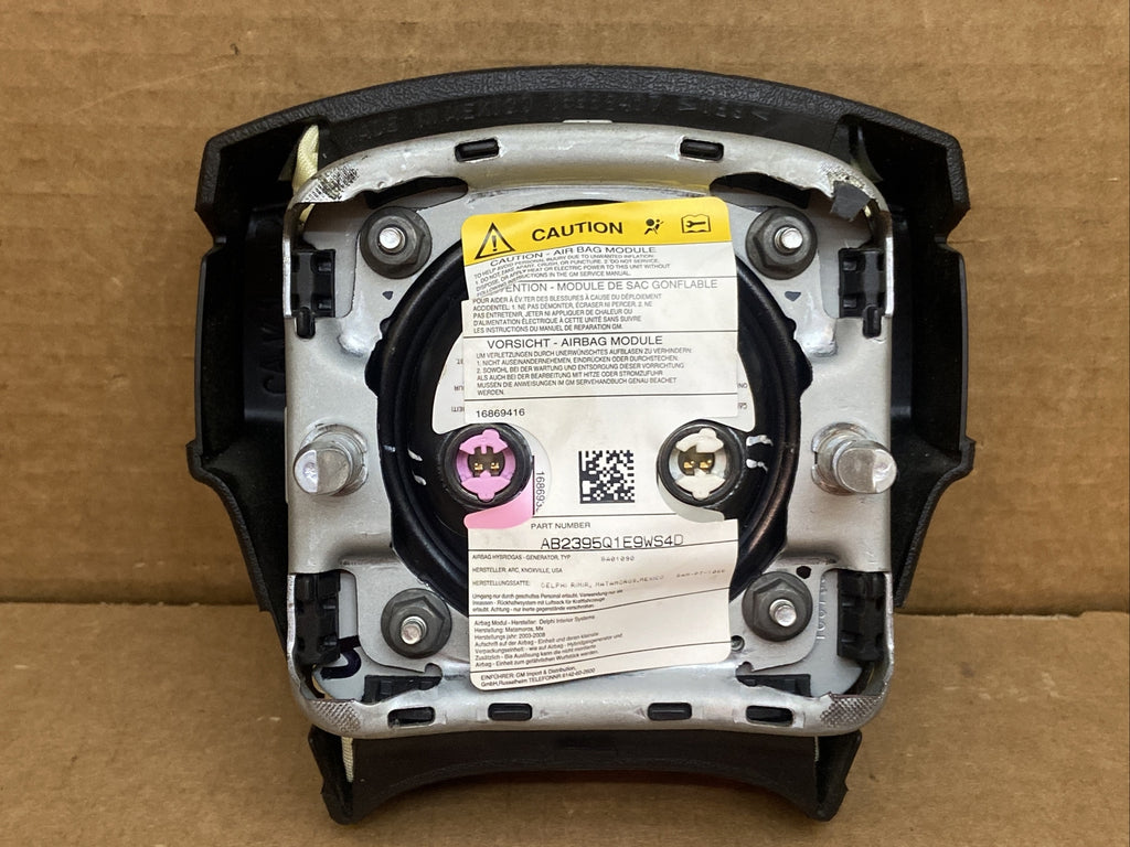 2005 2009 Trailblazer Trail Blazer Driver Steering Wheel Airbag Air Bag Black6
