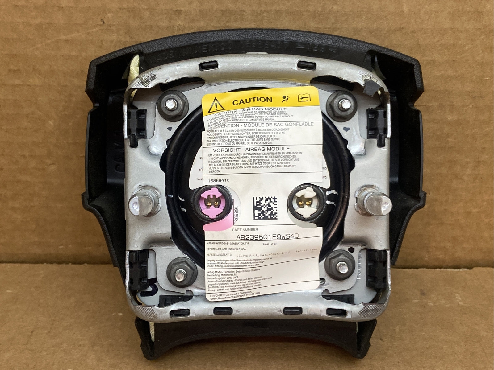 2005 2009 Trailblazer Trail Blazer Driver Steering Wheel Airbag Air Bag Black6