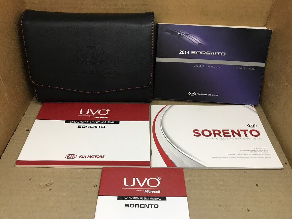 2014 14 KIA SORENTO OWNER'S OWNERS OWNER MANUAL BOOK GUIDE SET CASE WALLET OEM1