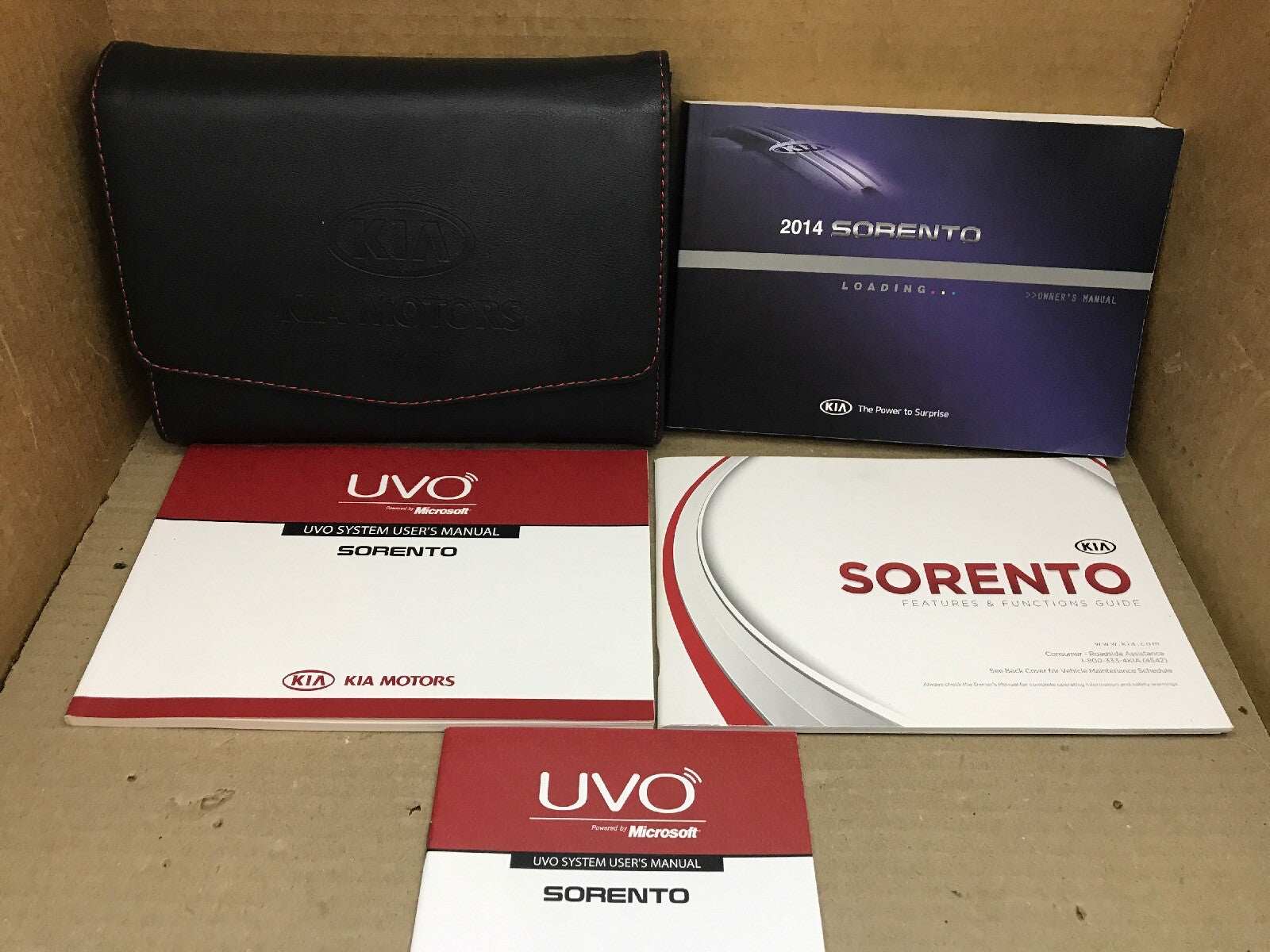 2014 14 KIA SORENTO OWNER'S OWNERS OWNER MANUAL BOOK GUIDE SET CASE WALLET OEM1
